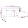 vidaXL Couchtisch Wei&szlig; 90x49x45 cm Holzwerkstoff