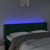 vidaXL LED Kopfteil Dunkelgr&uuml;n 163x16x78/88 cm Samt