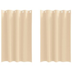 vidaXL Verdunkelungs-Vorh&auml;nge mit Ringen 2 pcs Creme 175 x 140 cm
