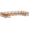 vidaXL Outdoor-Sofagarnitur 10 pcs Natur Massivholz Akazie