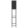vidaXL Toilettenregal 2 Ablagen Schwarz 56x30x170 cm Eisen