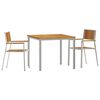 vidaXL Outdoortisch-Set 3 pcs Massives Akazienholz und Edelstahl