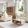 vidaXL Sofa 2 pcs Beige 219 x 80 x 82 cm Leinenmischgewebe