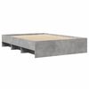 vidaXL Bettgestell Betongrau 135x190 cm Holzwerkstoff