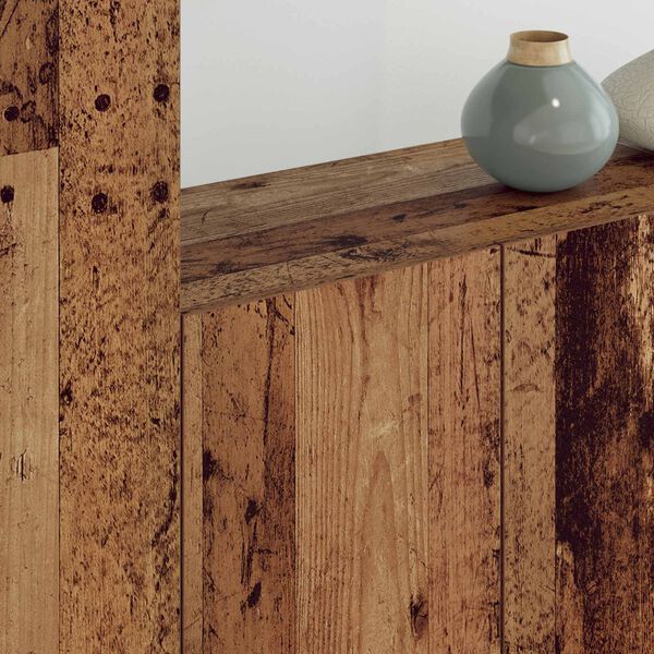 vidaXL TV-Wandm&ouml;bel Wandmontiert 5 pcs Altholz Holzwerkstoff