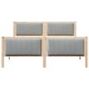 vidaXL Bettgestell Braun und hellgrau 150 x 200 cm Massivholz Kiefer