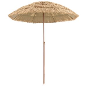 vidaXL Strandparasol 160 x 160 x 196 cm Polyester und Stahl Natur