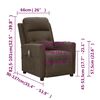 vidaXL Massagesessel Dunkelbraun Stoff