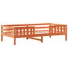vidaXL Massivholzbett ohne Matratze Wachsbraun 75x190 cm Kiefernholz
