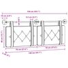 vidaXL H&auml;ngevorderseite Wandmontiert Creme 150 x 55 x 5 cm Samt