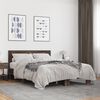 vidaXL Bettgestell Braun Eichen-Optik 120x190 cm Holzwerkstoff Metall