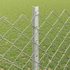 vidaXL Zaun mit Pfosten Silber 1,2 x 10 m Stahl