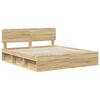 vidaXL Bettrahmen Sonoma 180 x 200 cm Massives Kiefernholz