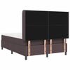 vidaXL LED Boxspringbett mit Matratze Dunkelbraun 160 x 200 cm Stoff