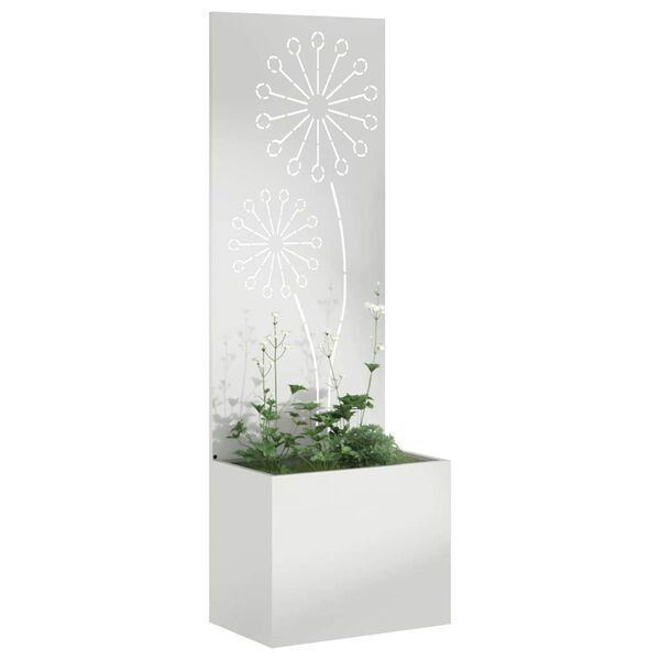 vidaXL Garten Sichtschutz-Leinwand Silber 50 x 140 cm Verzinkter Stahl