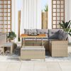 vidaXL Gartensofa-set 8 pcs Beige Poly-Rattan