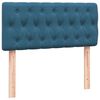 vidaXL Boxspringbett mit Matratze & LED Dunkelblau 90x210 cm Samt