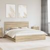 vidaXL Bettrahmen Sonoma-Eiche 180 x 200 cm Ingenieurs Holz