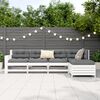 vidaXL 5-tlg. Garten-Sofagarnitur Wei&szlig; Massivholz Kiefer