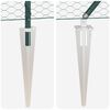 vidaXL Zaunpfosten Gr&uuml;n 10 x 1,2 m (25 mm Maschenweite) Stahl und PVC