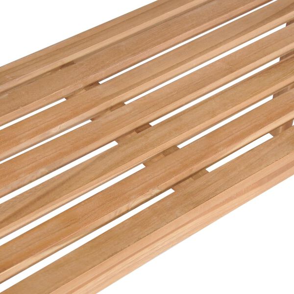 vidaXL Gartenbank mit Anthrazit Auflage 150 cm Massivholz Teak