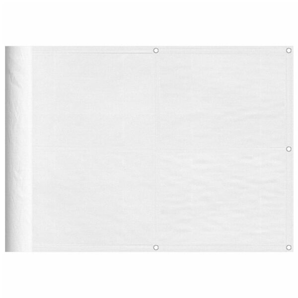 vidaXL Balkon-Sichtschutz Wei&szlig; 75x800 cm 100 % Polyester-Oxford