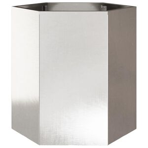 vidaXL Pflanzk&uuml;bel Sechseckig 46x40x45 Edelstahl