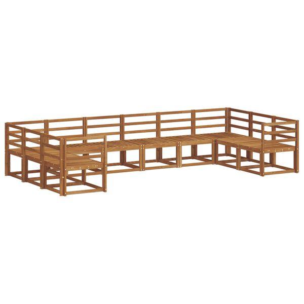 vidaXL Outdoor-Sofagarnitur 10 pcs Natur Massivholz Akazie