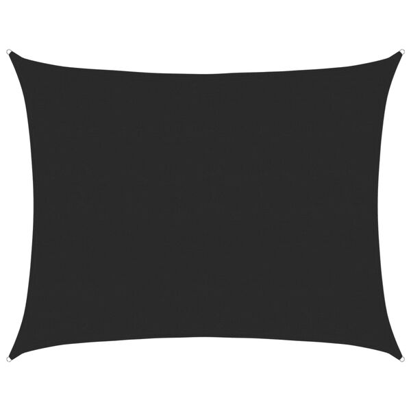 vidaXL Sonnensegel 160 g/m&sup2; Schwarz 6x7 m HDPE