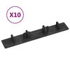 vidaXL Endkappen f&uuml;r Terrassendielen 10 Stk. Schwarz Kunststoff