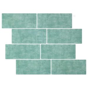 vidaXL U-Bahn-Fliese 50 pcs Grau-Gr&uuml;n 29 x 21 cm Polyurethan und PET