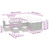 vidaXL Garten-Sofa-Set 13 pcs Grau Poly-Rattan