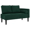 vidaXL Chaiselongue mit Kissen Dunkelgr&uuml;n Samt