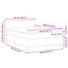 vidaXL LED Boxspringbett Dunkelgrau und Wei&szlig; 140 x 190 cm Cordstoff