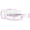 vidaXL Tagesbett Ausziehbar mit Schubladen Hellgrau 100x200 cm Samt