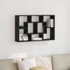 vidaXL Wandregal Schwarz Eichen-Optik 85 x 16 x 52,5 cm Holzwerkstoff