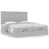 vidaXL Ottoman-Bett mit Matratzen Hellgrau 180x200 cm Samt