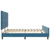 vidaXL Boxspringbett mit Kopfteil Dunkelblau 180 x 200 cm Samt