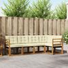 vidaXL Outdoor-Sofagarnitur mit Kissen 5 pcs Nat&uuml;rlich und Schwarz