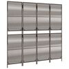 vidaXL Paravent 4-tlg. Braun Poly Rattan