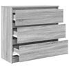 vidaXL Sideboard Grau Sonoma 80x35x76 cm Holzwerkstoff