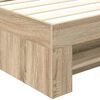 vidaXL Bettrahmen mit Kopfteil Sonoma-Eiche 100 x 200 m Holzwerkstoff