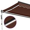 vidaXL Markise Automatisch mit LEDs Braun 400x350 cm