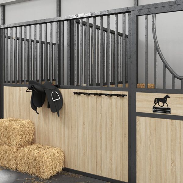 vidaXL Trensenhalter für 5 Trensen Schwarz Eisen