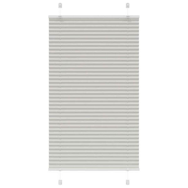 vidaXL Plissee Hellgrau 75x150 cm Stoffbreite 74,4 cm Polyester