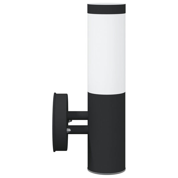 vidaXL Au&szlig;enwandleuchte 2 pcs Schwarz 15 x 7,5 x 33 cm