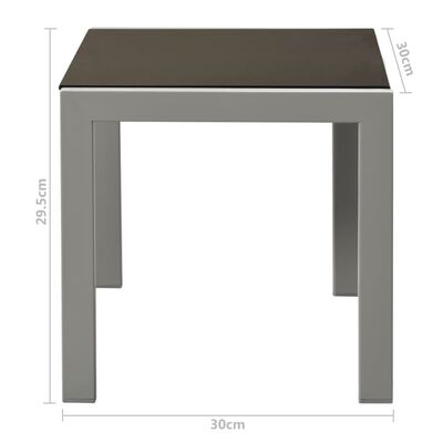 vidaXL Sonnenliegen 2 Stk. mit Tisch Stahl und Textilene Schwarz