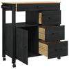 vidaXL K&uuml;chentrolley Uni Schwarz 84 x 40 x 88,5 cm