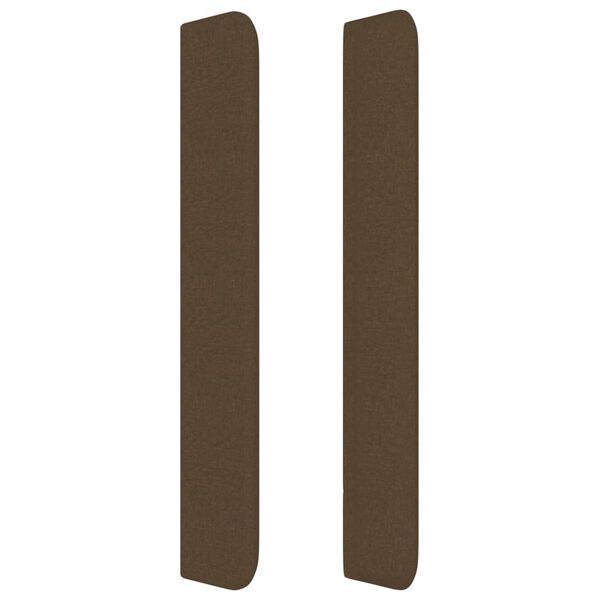 vidaXL Kopfteil mit Ohren Dunkelbraun 147x16x118/128 cm Stoff