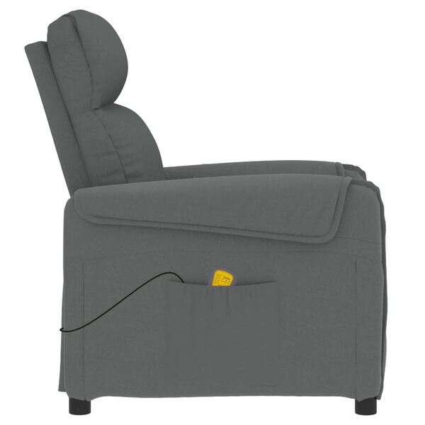 vidaXL Massagesessel Dunkelgrau Stoff
